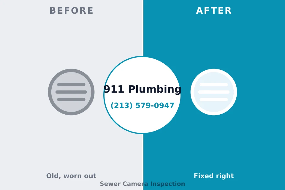 Before and after: plumbing repair Hyde Park, UT